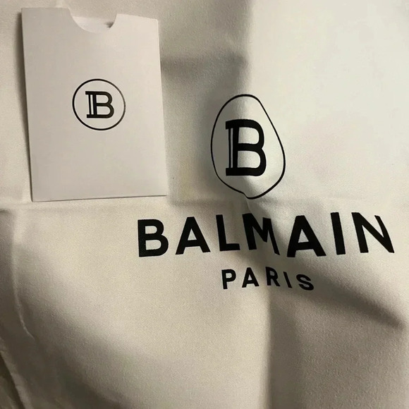 NIB Balmain B-IT monogram-pattern chunky slides mules EU 37 US 7 - Picture 12 of 12
